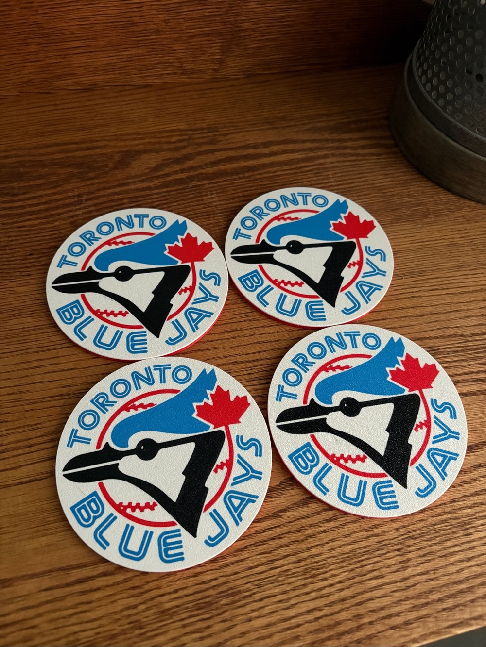 Toronto Blue Jays Logo Coaster Set - White/Blue/Red